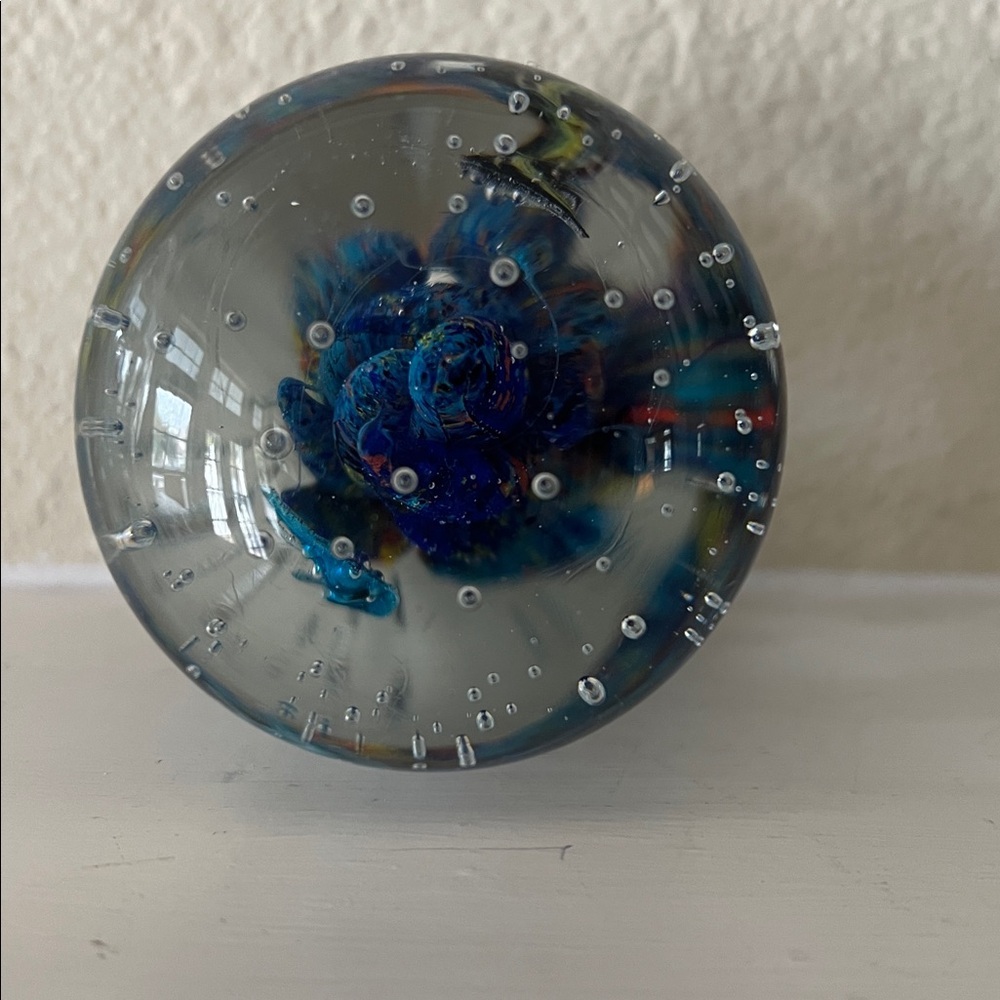 Murano Style Art Glass Paperweight Aquarium Fish Seahorse Colorful Decor kosta - Picture 5 of 7